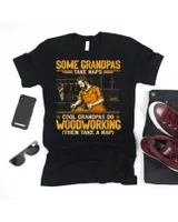 Some Grandpas Take Naps Cool Grandpas Do Woodworking T-Shirt Unisex Standard T-Shirt black s